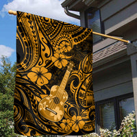 Hawaii Ukulele Garden Flag Polynesian Pattern Gold Version - Wonder Print Shop