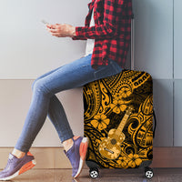 Hawaii Ukulele Luggage Cover Polynesian Pattern Gold Version - Wonder Print Shop