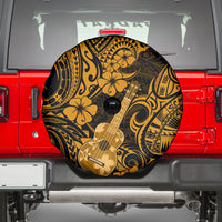 Hawaii Ukulele Spare Tire Cover Polynesian Pattern Gold Version - Wonder Print Shop