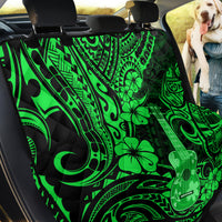 Hawaii Ukulele Back Car Seat Cover Polynesian Pattern Green Version - Wonder Print Shop