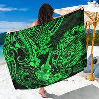 Hawaii Ukulele Sarong Polynesian Pattern Green Version - Wonder Print Shop
