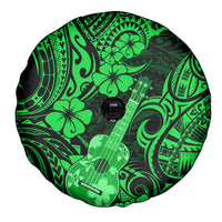 Hawaii Ukulele Spare Tire Cover Polynesian Pattern Green Version - Wonder Print Shop