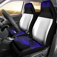 Hawaii Ukulele Car Seat Cover Polynesian Pattern Navy Blue Version - Wonder Print Shop