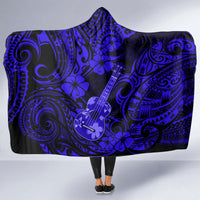hawaii-ukulele-hooded-blanket-polynesian-pattern-navy-blue-version