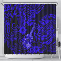 hawaii-ukulele-shower-curtain-polynesian-pattern-navy-blue-version