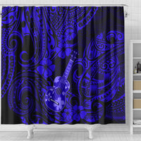 hawaii-ukulele-shower-curtain-polynesian-pattern-navy-blue-version