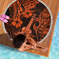 Hawaii Ukulele Beach Blanket Polynesian Pattern Orange Version - Wonder Print Shop
