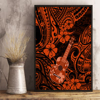Hawaii Ukulele Canvas Wall Art Polynesian Pattern Orange Version - Wonder Print Shop