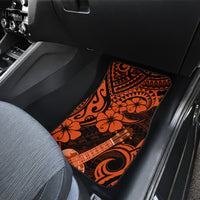 Hawaii Ukulele Car Mats Polynesian Pattern Orange Version - Wonder Print Shop