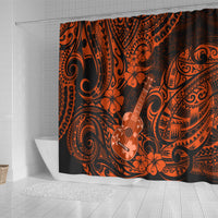 hawaii-ukulele-shower-curtain-polynesian-pattern-orange-version