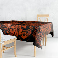 Hawaii Ukulele Tablecloth Polynesian Pattern Orange Version - Wonder Print Shop