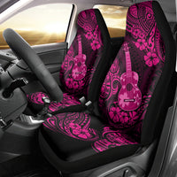 Hawaii Ukulele Car Seat Cover Polynesian Pattern Pink Version - Wonder Print Shop