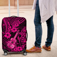 Hawaii Ukulele Luggage Cover Polynesian Pattern Pink Version - Wonder Print Shop
