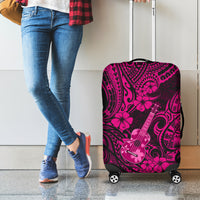 Hawaii Ukulele Luggage Cover Polynesian Pattern Pink Version - Wonder Print Shop