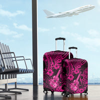 Hawaii Ukulele Luggage Cover Polynesian Pattern Pink Version - Wonder Print Shop