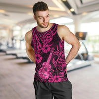 Hawaii Ukulele Men Tank Top Polynesian Pattern Pink Version - Wonder Print Shop
