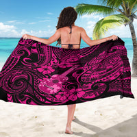 Hawaii Ukulele Sarong Polynesian Pattern Pink Version - Wonder Print Shop