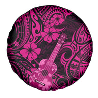 Hawaii Ukulele Spare Tire Cover Polynesian Pattern Pink Version - Wonder Print Shop