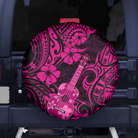 Hawaii Ukulele Spare Tire Cover Polynesian Pattern Pink Version - Wonder Print Shop