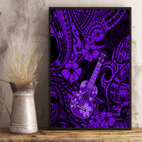 Hawaii Ukulele Canvas Wall Art Polynesian Pattern Purple Version - Wonder Print Shop