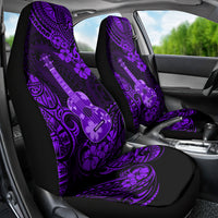 Hawaii Ukulele Car Seat Cover Polynesian Pattern Purple Version - Wonder Print Shop