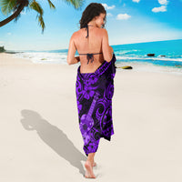 Hawaii Ukulele Sarong Polynesian Pattern Purple Version - Wonder Print Shop
