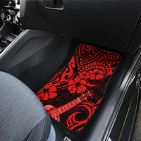 Hawaii Ukulele Car Mats Polynesian Pattern Red Version - Wonder Print Shop