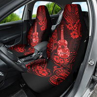 Hawaii Ukulele Car Seat Cover Polynesian Pattern Red Version - Wonder Print Shop