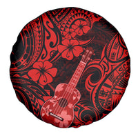 Hawaii Ukulele Spare Tire Cover Polynesian Pattern Red Version - Wonder Print Shop