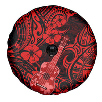 Hawaii Ukulele Spare Tire Cover Polynesian Pattern Red Version - Wonder Print Shop