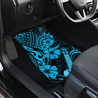 Hawaii Ukulele Car Mats Polynesian Pattern Sky Blue Version - Wonder Print Shop