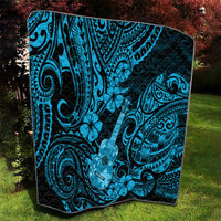 Hawaii Ukulele Quilt Polynesian Pattern Sky Blue Version - Wonder Print Shop