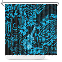 hawaii-ukulele-shower-curtain-polynesian-pattern-sky-blue-version