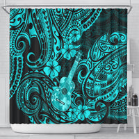 hawaii-ukulele-shower-curtain-polynesian-pattern-turquoise-version