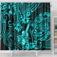hawaii-ukulele-shower-curtain-polynesian-pattern-turquoise-version