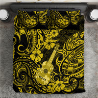 Hawaii Ukulele Bedding Set Polynesian Pattern Yellow Version - Wonder Print Shop