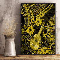 Hawaii Ukulele Canvas Wall Art Polynesian Pattern Yellow Version - Wonder Print Shop