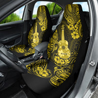 Hawaii Ukulele Car Seat Cover Polynesian Pattern Yellow Version - Wonder Print Shop
