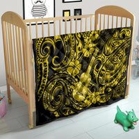 Hawaii Ukulele Quilt Polynesian Pattern Yellow Version - Wonder Print Shop
