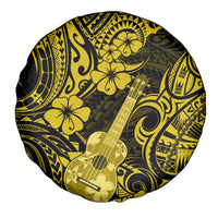 Hawaii Ukulele Spare Tire Cover Polynesian Pattern Yellow Version - Wonder Print Shop