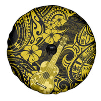 Hawaii Ukulele Spare Tire Cover Polynesian Pattern Yellow Version - Wonder Print Shop