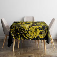 Hawaii Ukulele Tablecloth Polynesian Pattern Yellow Version - Wonder Print Shop