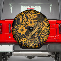 Hawaii Fish Hook Spare Tire Cover Polynesian Pattern Gold Version - Wonder Print Shop