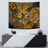 Hawaii Fish Hook Tapestry Polynesian Pattern Gold Version - Wonder Print Shop
