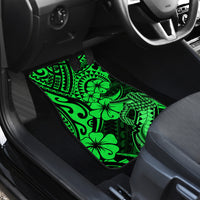 Hawaii Fish Hook Car Mats Polynesian Pattern Green Version - Wonder Print Shop
