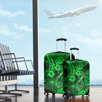 Hawaii Fish Hook Luggage Cover Polynesian Pattern Green Version - Wonder Print Shop