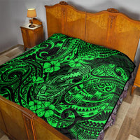 Hawaii Fish Hook Quilt Polynesian Pattern Green Version - Wonder Print Shop