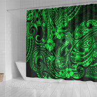 hawaii-fish-hook-shower-curtain-polynesian-pattern-green-version