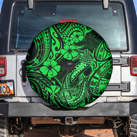 Hawaii Fish Hook Spare Tire Cover Polynesian Pattern Green Version - Wonder Print Shop