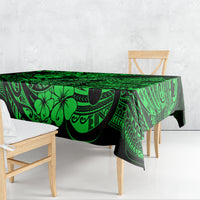 Hawaii Fish Hook Tablecloth Polynesian Pattern Green Version - Wonder Print Shop
